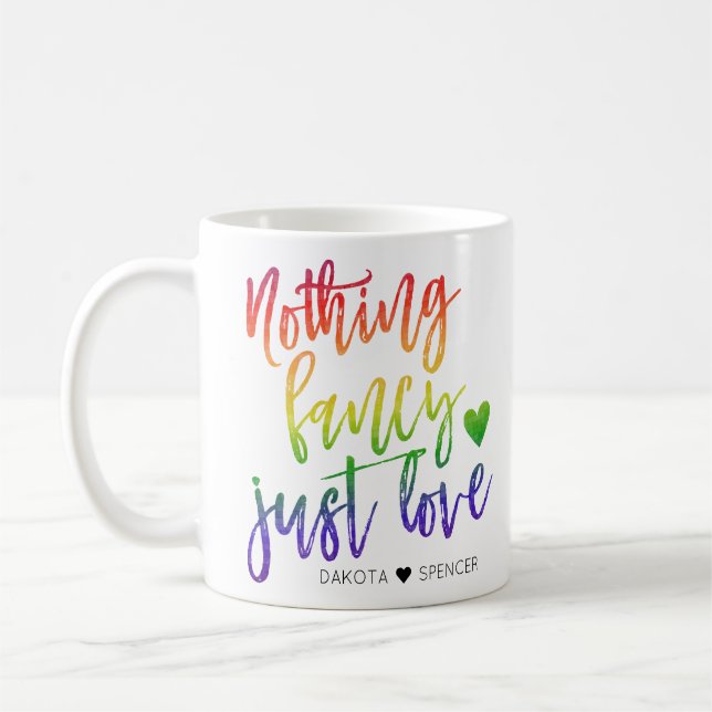 Mug Arc en ciel Rien de fantaisie Juste l'amour | MARI (Gauche)