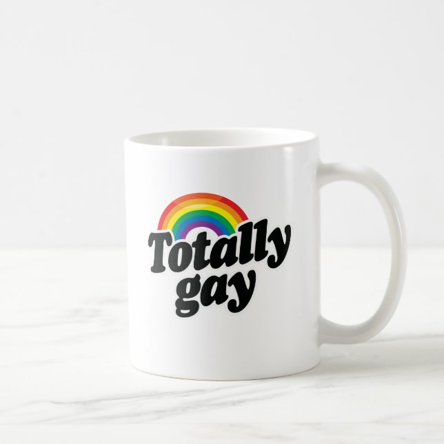 MUG ARC-EN-CIEL TOTALEMENT GAI - BLANC - .PNG (Droite)
