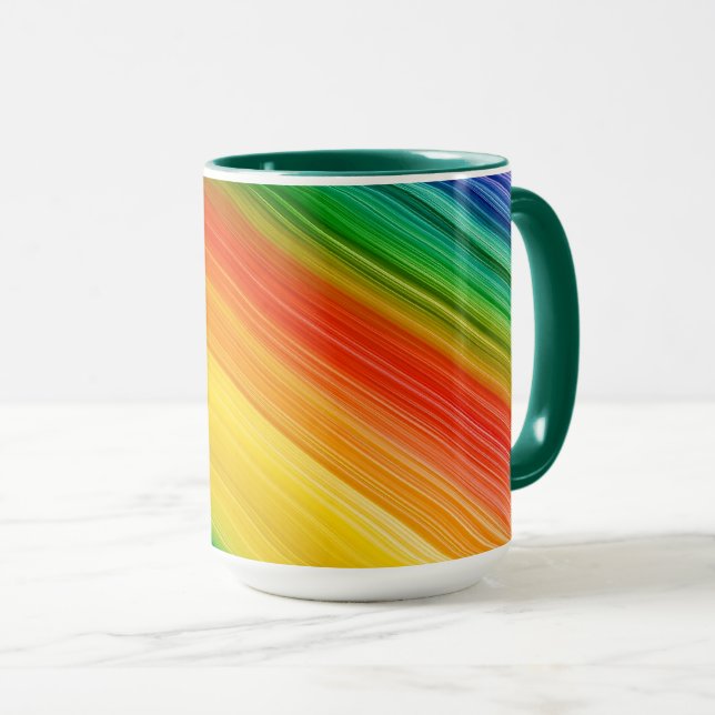 Mug Arc-en-ciel vibrant de couleurs (Devant droit)