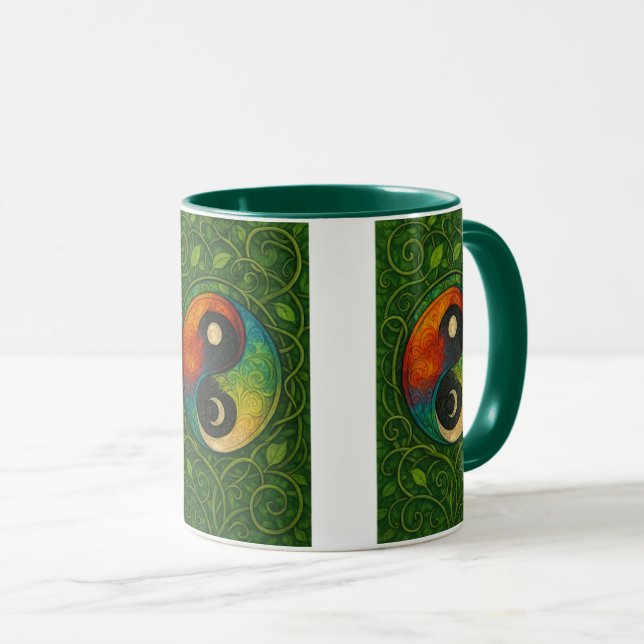 Mug Arc-en-ciel Yin Yang (Devant droit)