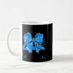 Mug Arc en papillon Je porte du bleu pour la sensibili