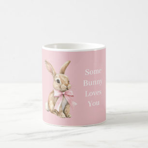 Mug Arc en rose un certain lapin t'aime