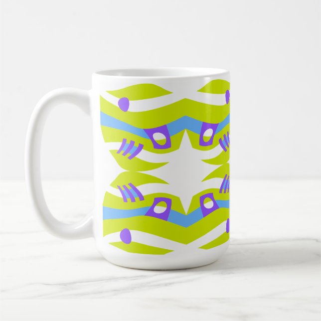 Mug Arche Abstraite Noah vert pourpre bleu (Gauche)