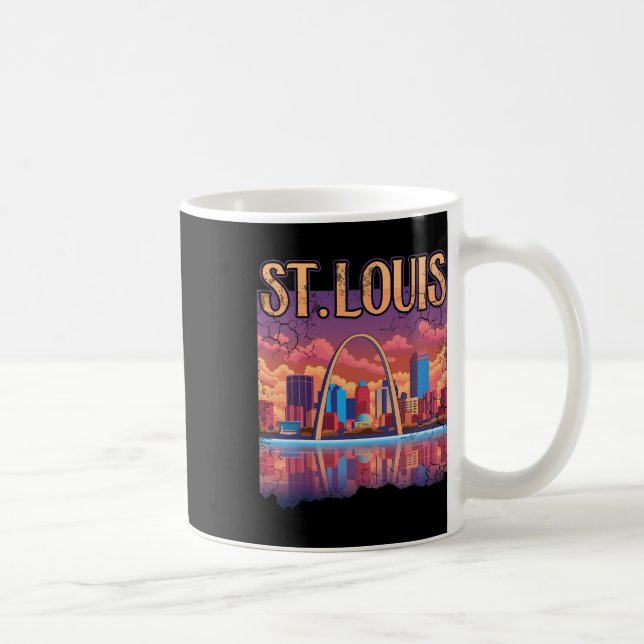 Mug Arche de St Louis Gateway Missouri Cityscape Skyli (Droite)