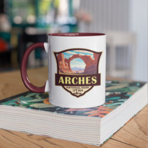 Mug Arches National Park Illustration Rétro