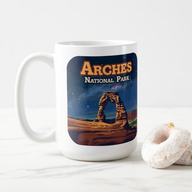 Mug Arches Parc National Utah Delicate Arch Moab (Avec donut)