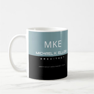 Mug Architecte de profession demi-Noir mi-Dusty-bleu