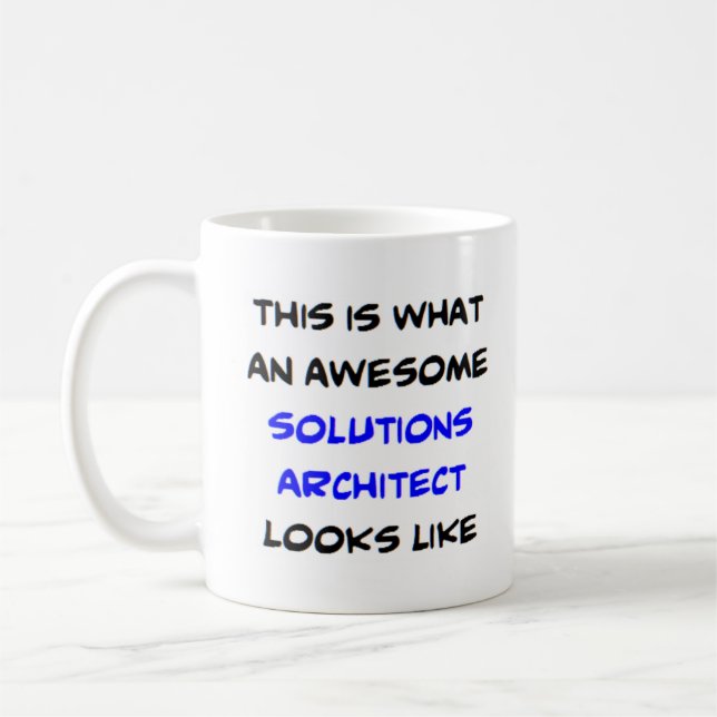 Mug architecte de solutions, génial (Gauche)