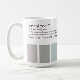Mug Architecte. Excédent la juxtaposition de pâte à ca