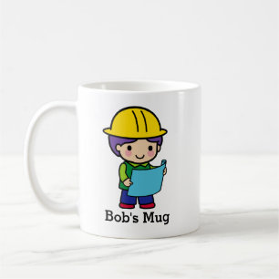 Mug Architecte Ingénieur Entrepreneur avec casque dur 