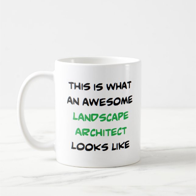 Mug architecte paysagiste, génial (Gauche)