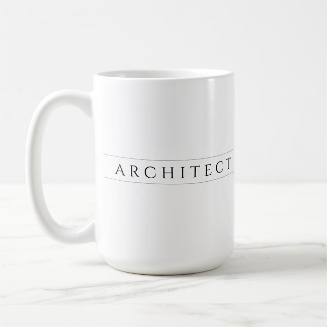 Mug ARCHITECTE Tall White Céramic Musique / Noir (Gauche)