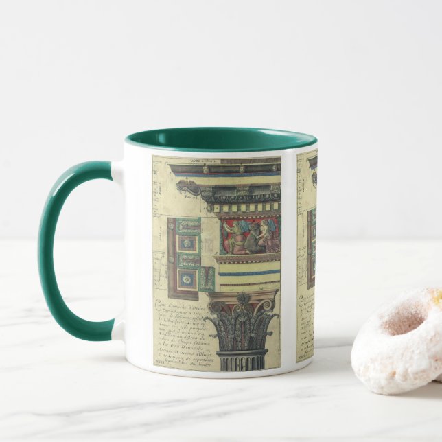 Mug Architecture Ancienne, Colonne avec Moulure de Cor (Avec donut)