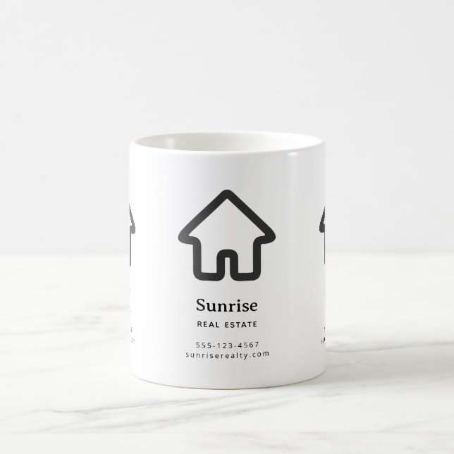 Mug Architecture de biens immobiliers Icône de maison  (Centre)