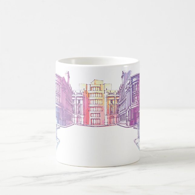 Mug Architecture Urbaine Paysage Urbain Vaporwave Past (Créateur téléchargé)