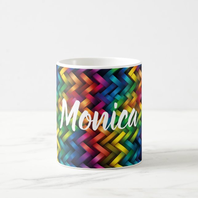 Mug Arcoíris de Geometría Vibrante (Centre)