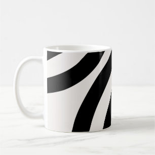 Mug Arcs Abstraits Modernes Du Milieu Du Siècle Noir E