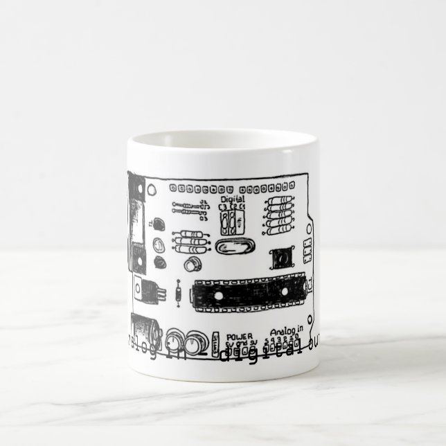 Mug Arduino avec du mon café (Centre)