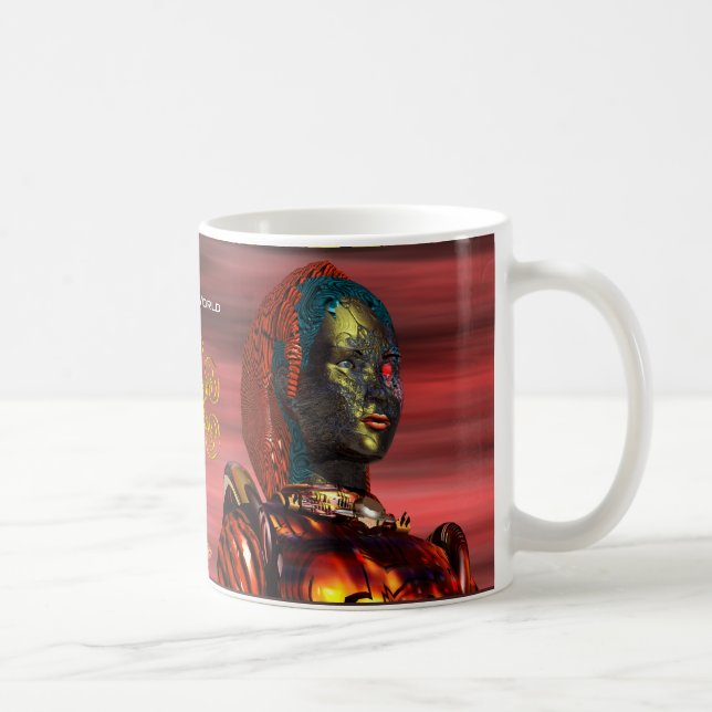 Mug ARES CYBORG PORTRAIT Red Science Fiction Sci-Fi (Droite)