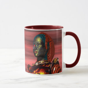 Mug ARES CYBORG PORTRAIT Red Science Fiction Sci-Fi