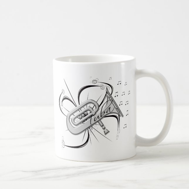 Mug Argent et notes de tuba (Droite)