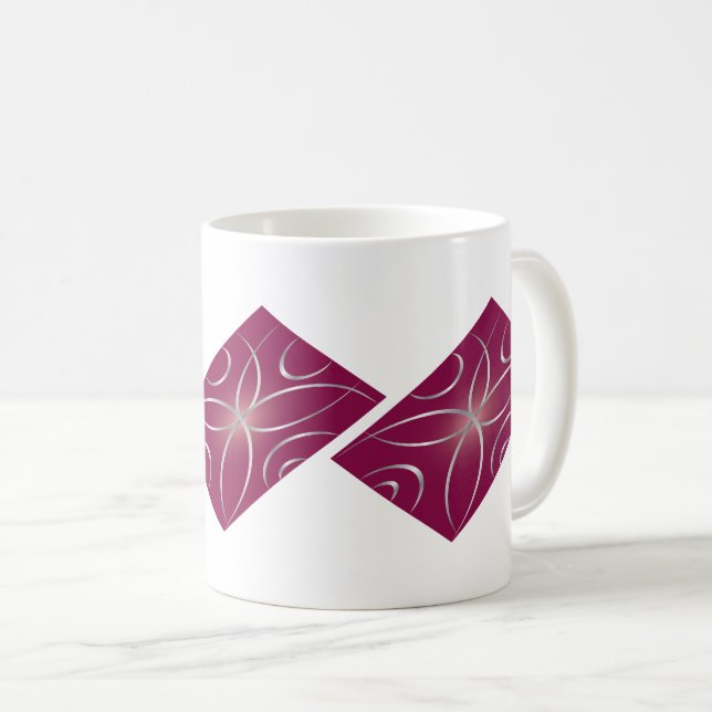 Mug Argent sur magenta (Devant droit)