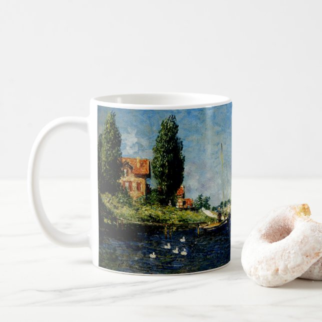 Mug Argenteuil, peinture d'art par Claude Monet (Avec donut)