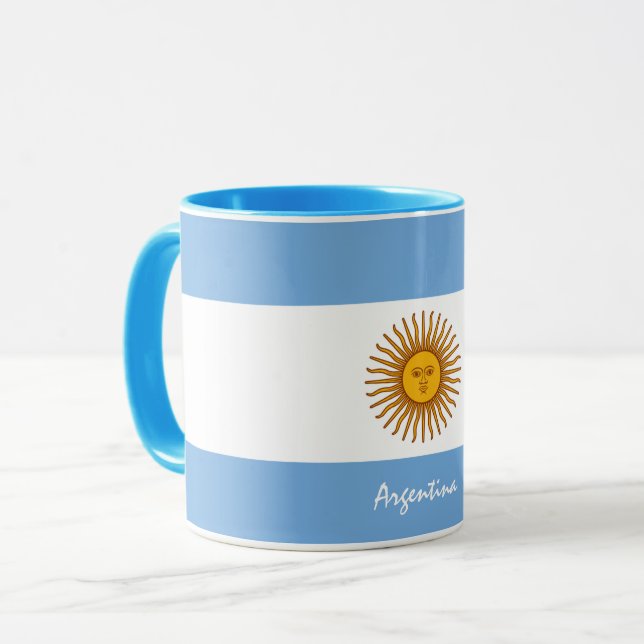 Mug Argentine mug, drapeau argentin patriotique / spor (Devant gauche)