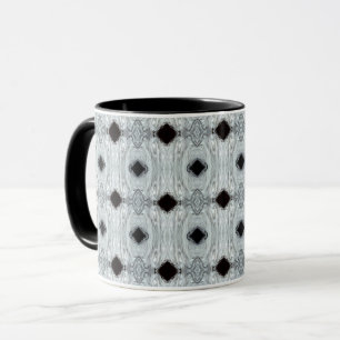 Mug Argentum Gris et Noir Abstrait Acrylique Fluid Art