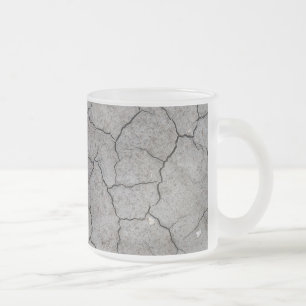 Mug : Argile de sol Gris Sec Cracké. Finition figé