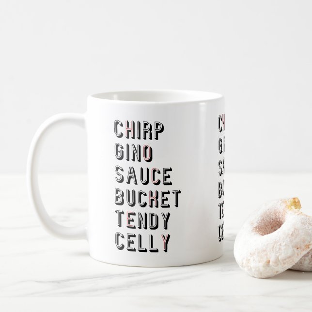 Mug Argot de hockey - Chirp Gino Sauce Bucket Tendy Ce (Avec donut)