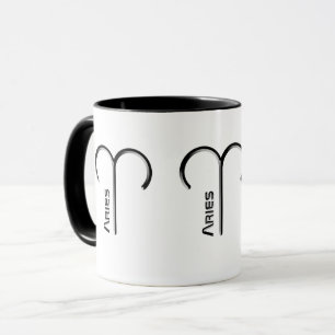 Mug ARIES, Conception abstraite du signe zodiaque,