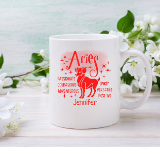 Mug Aries Zodiac Traits Personnalisés Horoscope