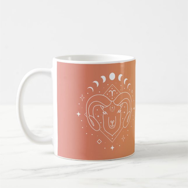 Mug Aries zodiaque horoscope étoile signe dégradé (Gauche)