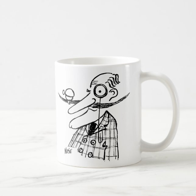 Mug Aristocrat Avec Moustache À Poignée Et Cloche. Drô (Droite)