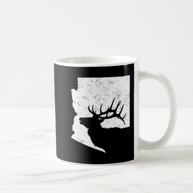 Mug Arizona Elk Chasse Bull Elk AZ Forme d'état (Droite)