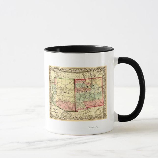 Mug Arizona et Nouveau-MexiqueCarte panoramique (Droite)