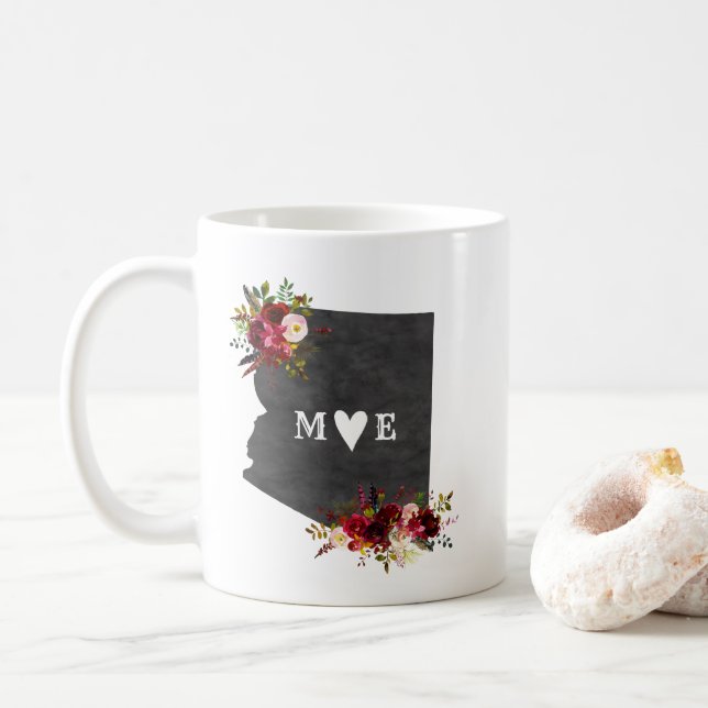 Mug Arizona Etat Russe Mariage campagnard Monogramme (Avec donut)