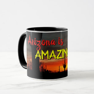 Mug "Arizona is Amazing !" Cactus Sunset Sonoran