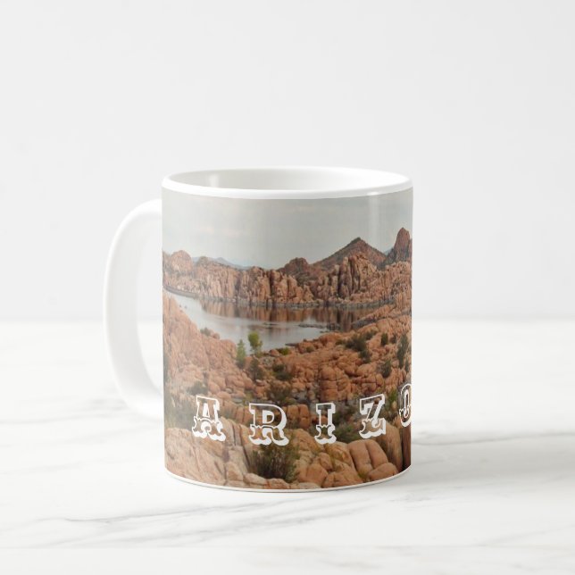 Mug Arizona Prescott Lake Photo Red Rock Paysage (Devant gauche)