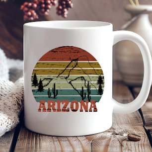 Mug Arizona Sedona coucher de soleil vintage rétro az