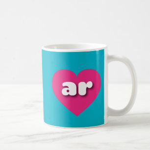 Mug Arkansas coeur rose chaud - I love ar