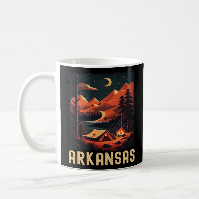 Mug Arkansas Sunset rétro les années 70 randonnée vint (Gauche)