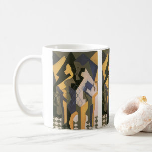 Mug Arlequin à une table de Juan Gris, Cubisme Vintage