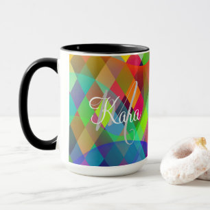 Mug Arlequin Arc-en-ciel personnalisé avec fumée color