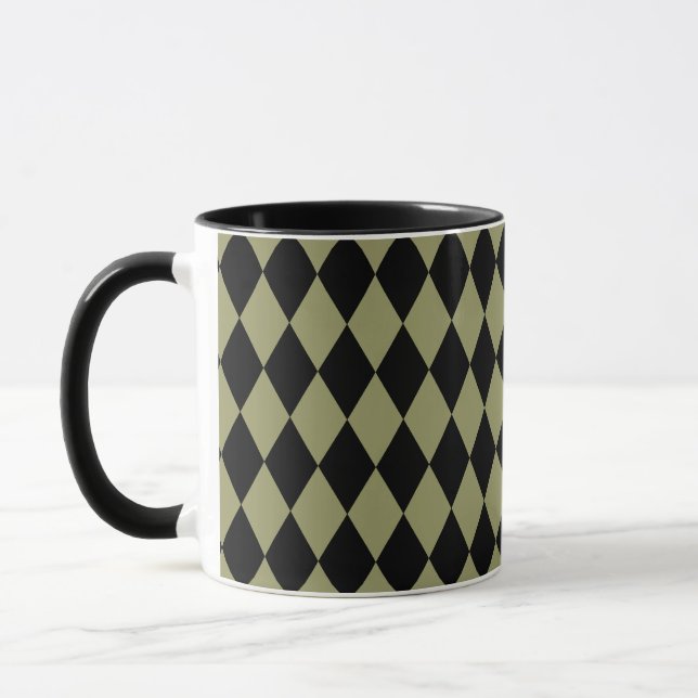 Mug Arlequin Avocado et noir (Gauche)