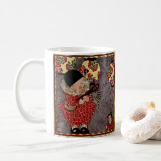 Mug Arlequin enfant vintage, Musicien Jouant Banjo