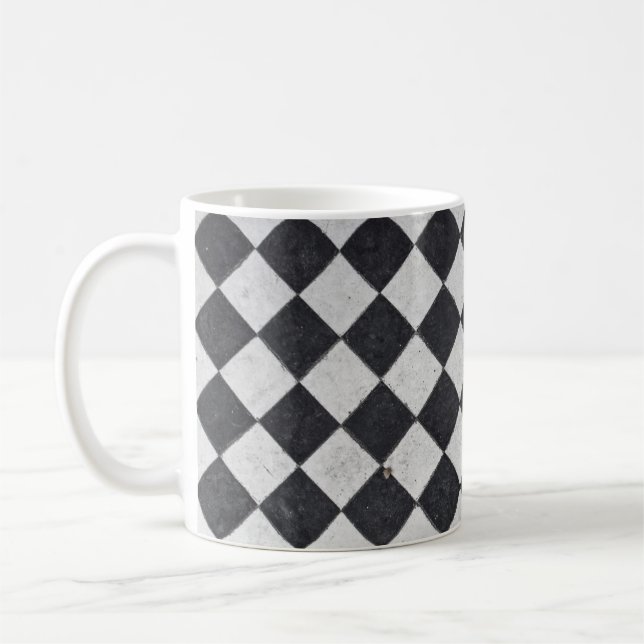 Mug Arlequin noir et blanc (Gauche)