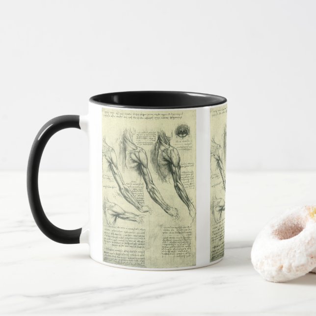 Mug Arm and Shoulder Anatomy by Leonardo da Vinci (Avec donut)