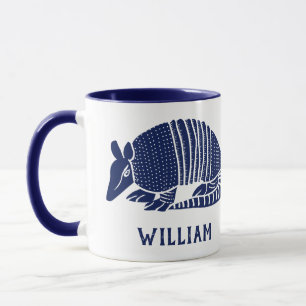 Mug Armadillo bleu marine personnalisé
